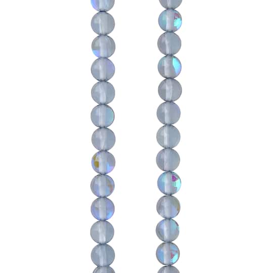 Gray Synthetic Opal Glass Round Beads, 6mm by Bead Landing&#x2122;